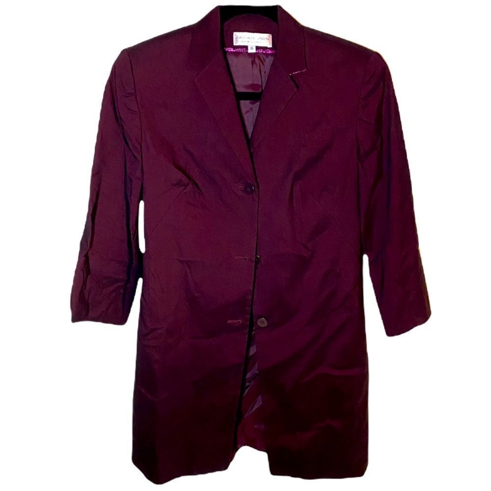Jackie Jon Purple Jacket Sz 6